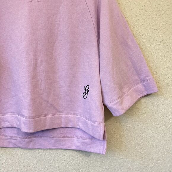 GANNI Isoli Oversized Raglan Sweatshirt in Orchid Blossom - Picture 6 of 12